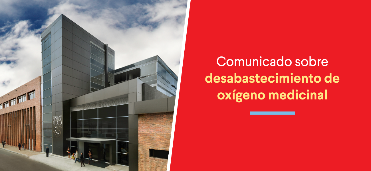 Comunicado sobre desabastecimiento de oxígeno medicinal Comunicado sobre desabastecimiento de oxígeno medicinal